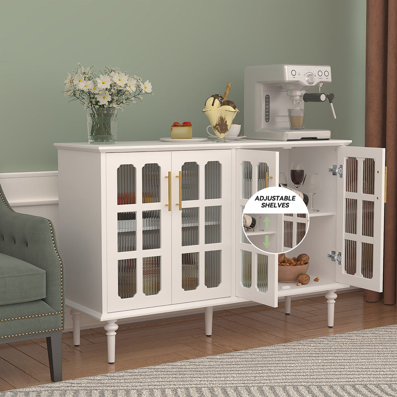 Buffet 4 portes en verre