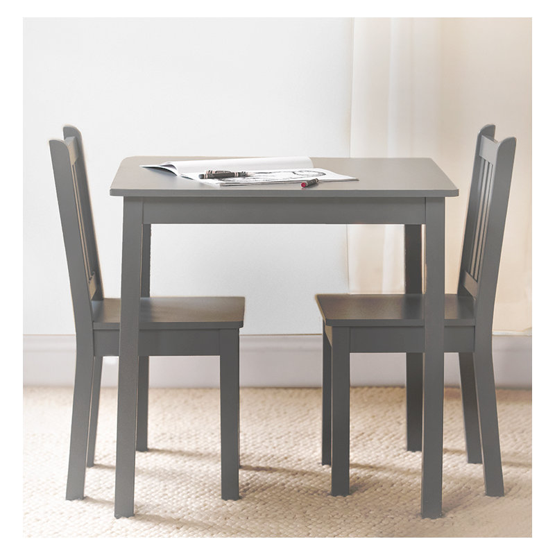 Kids 3 Piece Square Play Or Activity Table and Chair Set