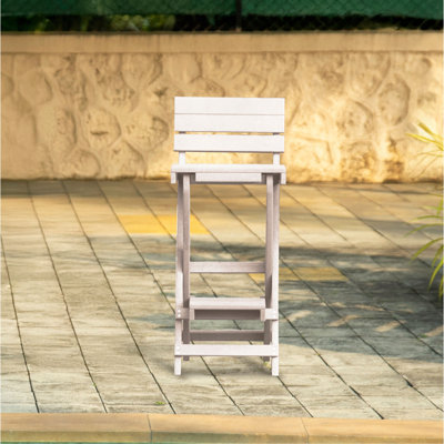 Harbor Point Fully Assembled All-Weather Recycled HDPE Outdoor Folding Bar Stool