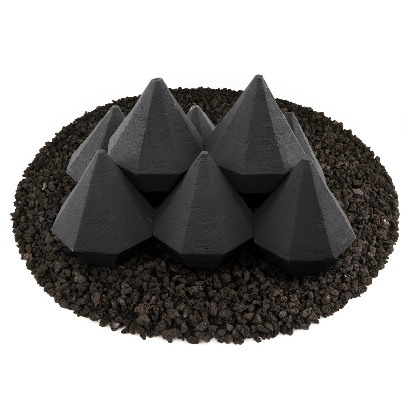 0.5 lb. 4 in. x 4 in. Fire Pit Accessory, Charcoal Gray