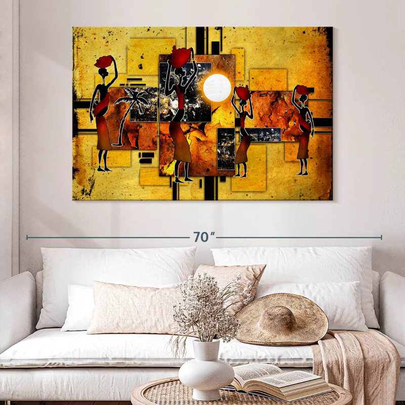 Leisha African Commune, 34" H x 51" W