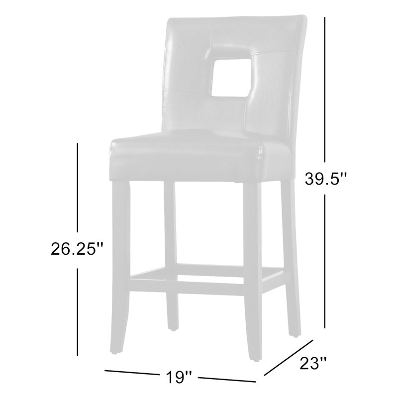 Aayush 26.25" Counter Stool, Black