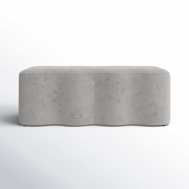 Jacqualessa Chenille Bench, Gray Chenille