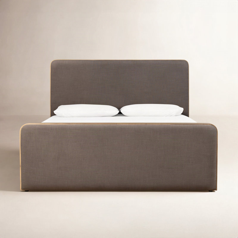 Pierce Upholstered Bed, Savoy Coffee/Light Brown, Queen
