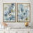 Blue Ginkgo Leaves Minimalist Abstract Botanical Modern - Framed Canvas Bedroom Wall Art Set 2 Print-890456978-890456979