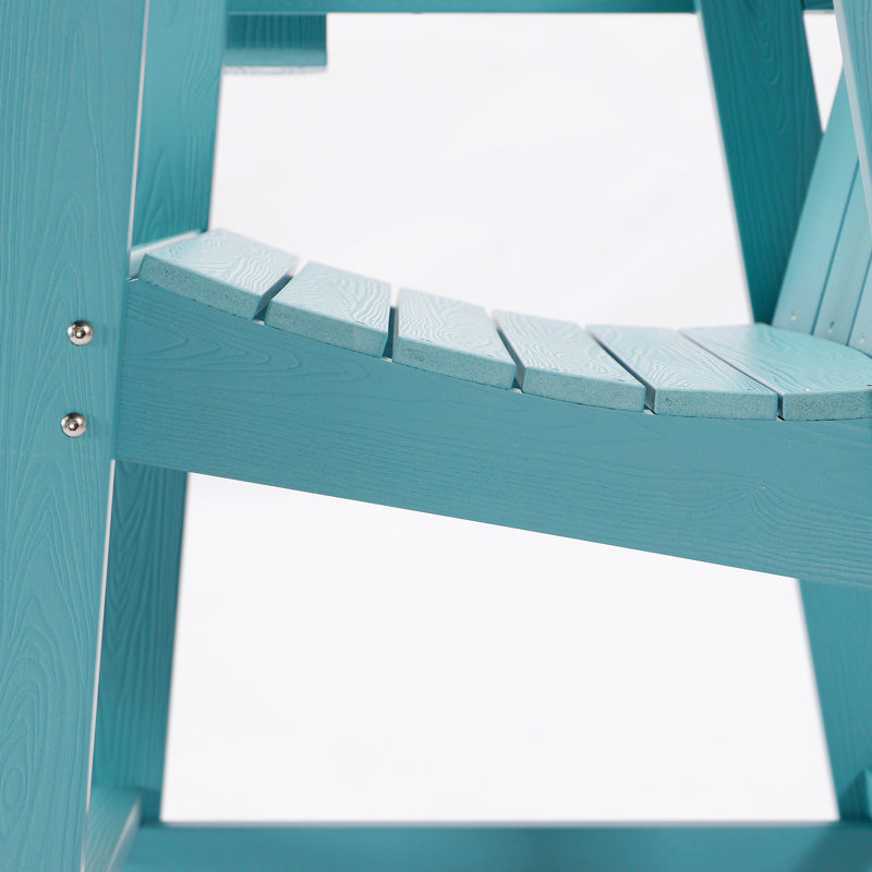 Chaise Adirondack en plastique Dutta, Bleu sarcelle