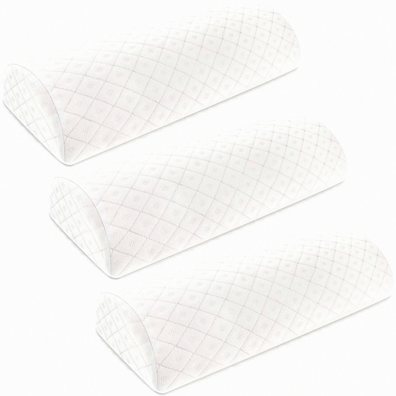 MemoryFoam Comfort Support Pillow - Leg & Back Relief | Semi Roll Body Cushion | Knee Neck Lumbar Bolster | Breathable Cover | Set of 3