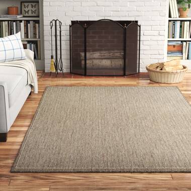 Lanai 525x5 Beige and Black Outdoor Area Rug - #2N319