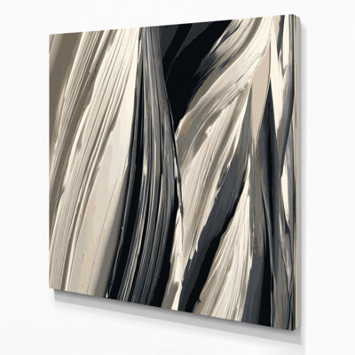 Art mural sur toile gris anthracite DiagonalStripes