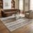 Rug Branch Elva 4' x 6' (3'11" x 5'7") Beige/Brown Striped Indoor Area Rug, Contemporary, Medium Pile, Stain-Resistant Carpet - Living Room, Bedroom, Dining Room, and Kitchen-1935523194