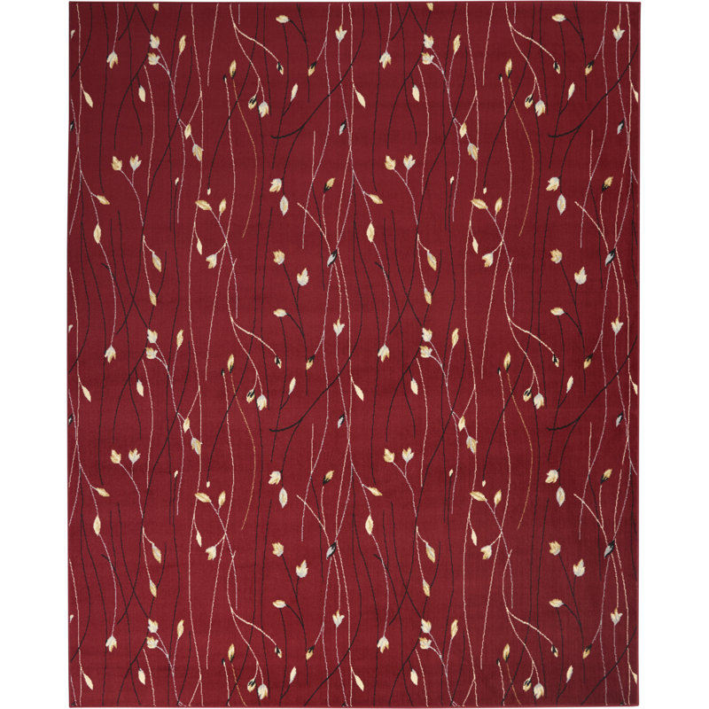 Tapis rouge Bo Botanical Eclectic, Rectangle 7 pi 10 po x 9 pi 10 po