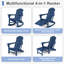Chaise Adirondack pliante et berçante en plastique avec repose-pieds-551901093