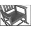 Chaise berçante surdimensionnée à texture de bois-912947192