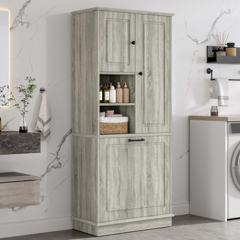 Grande armoire de rangement avec tablettes réglables, Oak