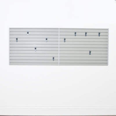 Flow Wall 11 Piece Slatwall Panel & Hook Storage Set - Slatwall