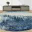 Hand Knotted Abstract Area Rug in Blue/Gray-794253998