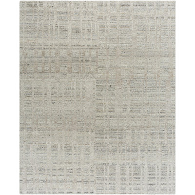 Knoxville Hand Knotted Wool Vintage Look Area Rug in Ivory