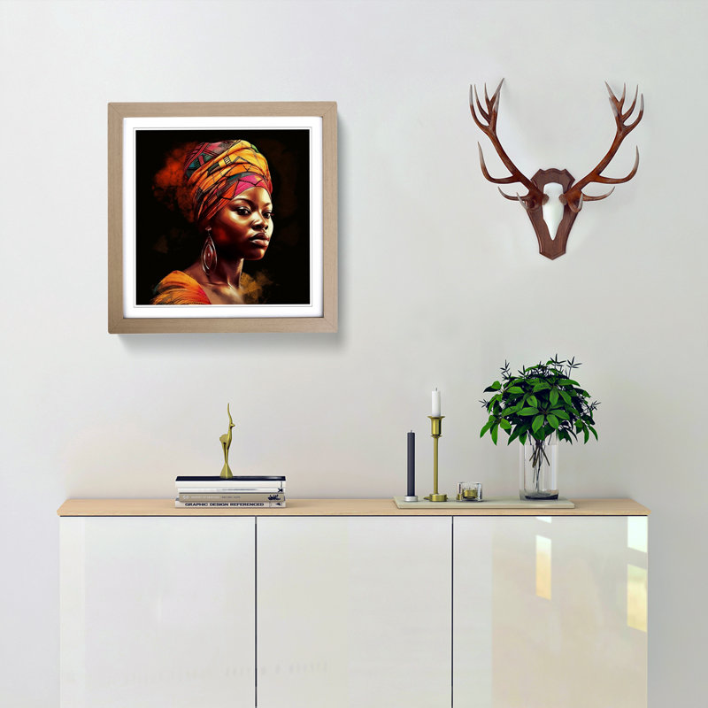 Single Picture Frame Print on Wood, Oak