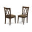 Ensemble de table de salle à manger 5 pièces pour 4 personnes comprenant une table carrée et 4 chaises de salle à manger en tissu de lin, acajou-1126533469
