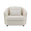 Chaise en lin beige Mariko avec coussin