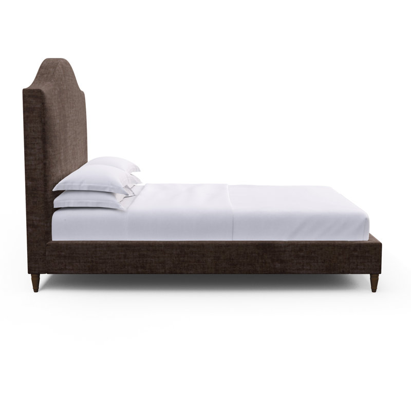 Montague Upholstered Standard Storage Bed, Full, Crushed Velvet Chocolate, Dark Brown