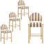 Tabouret de comptoir revêtu de lin 26,4 po avec cadre en bois massif Hyland (ensemble de 4)-131202833-131202834