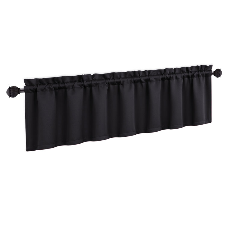 Kitchen Curtain, 132cm W x 38cm L, Black