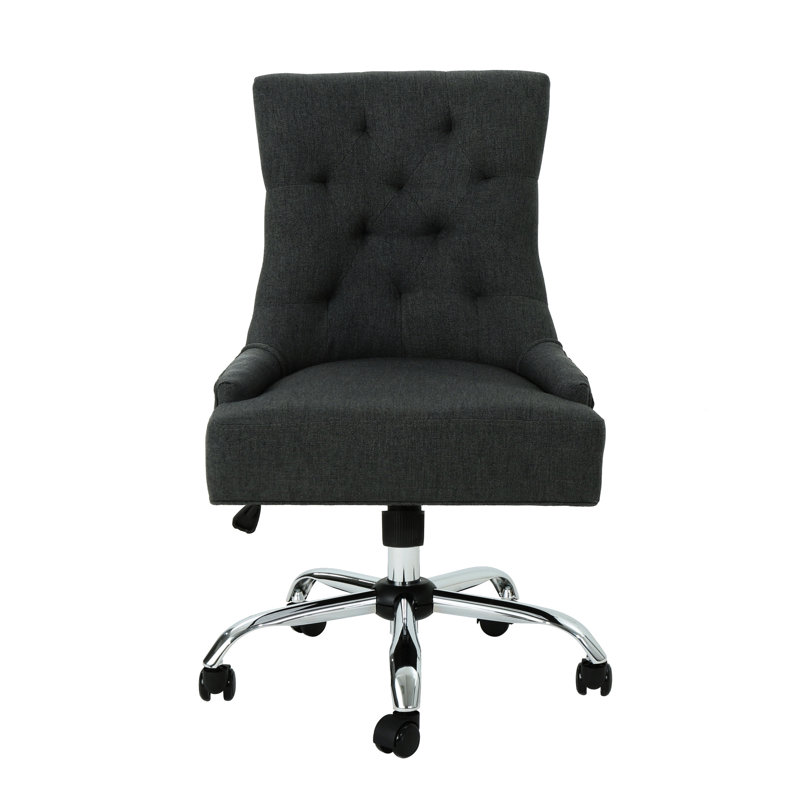 Chaise de bureau moderne en gris foncé, assise, pivotant et réglable