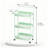 Foldable Rolling Cart 3-Tier Metal Storage Utility Cart With Wheels And Handle For Kitchen Pantry Living Room Bathroom Office Organization