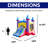 HeroKiddo Jelly Bean Commercial Grade Bounce House with Slide (with Blower), No Pool