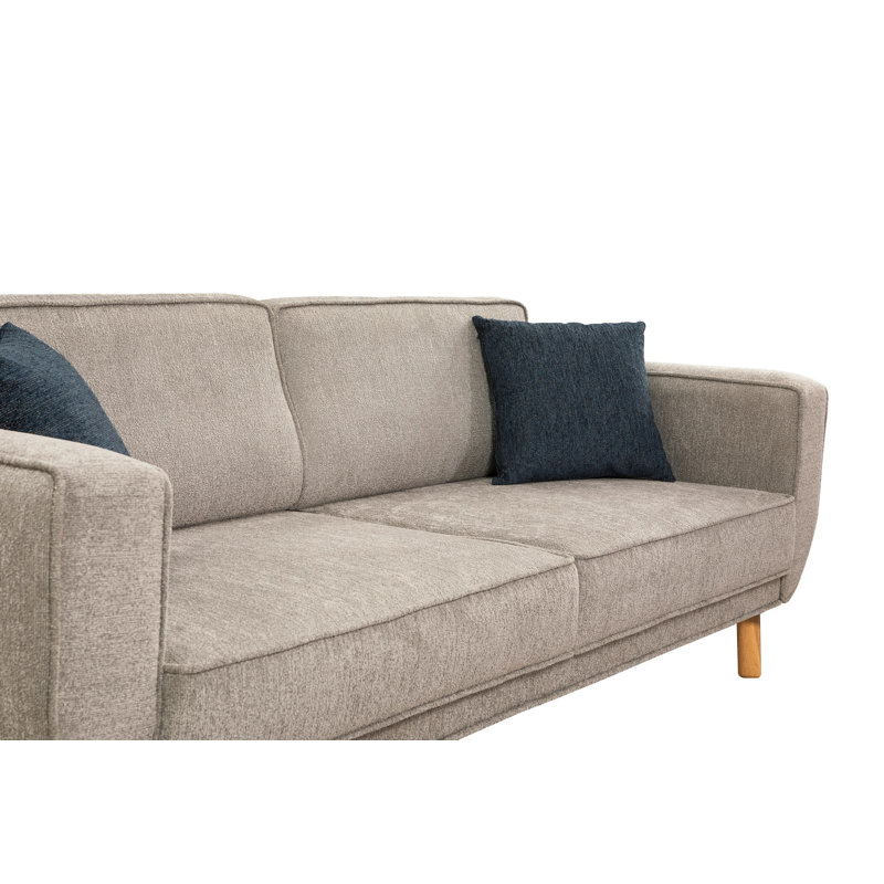 Ensemble de canapé-lit, Gris, Or