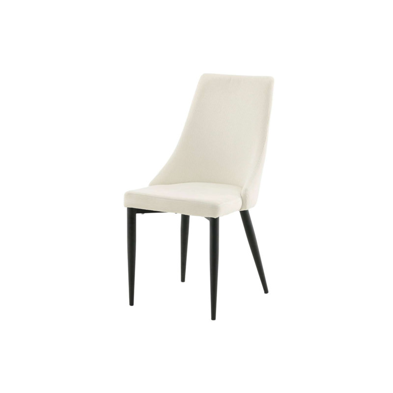 Upholstered Dining Chair, Beige, Black