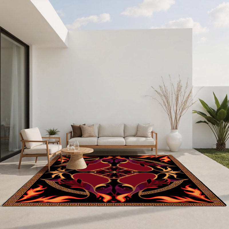 Tapis intérieur et extérieur Golden Odyssey, Rectangle 1 pi 6 po x 2 pi 6 po