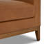 Canapé modulaire 115 po en cuir véritable italien brun clair Zyon-124827279