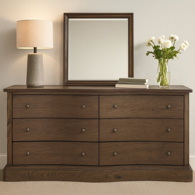 Commode 6 tiroirs Clarence brun chaud