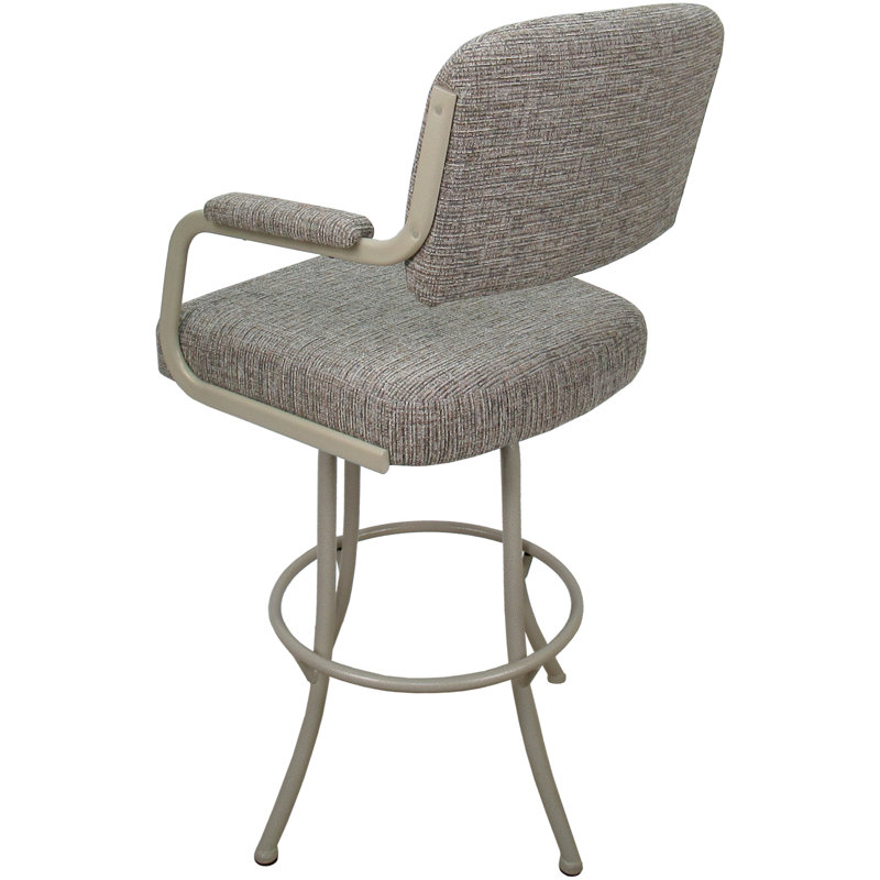 Tabouret de comptoir pivotant de 26 po Huba, Tabouret de comptoir (siège d'une hauteur de 26 p, Gris, Noir