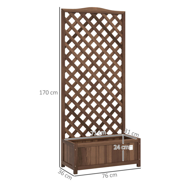 Wood Raised Garden Bed with Trellis