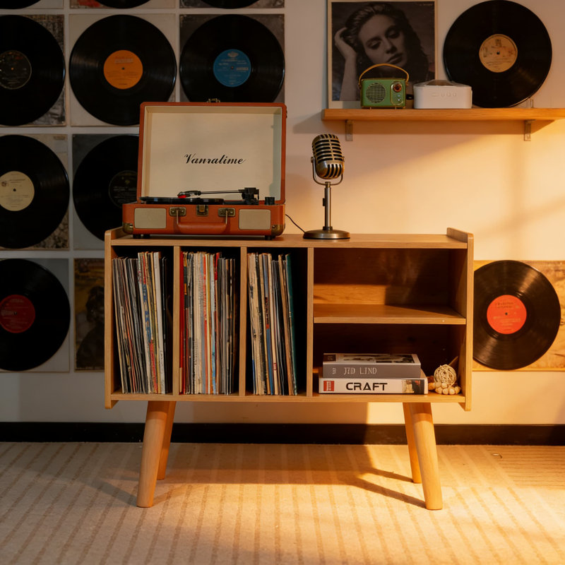 Support pour tourne-disque Mid-Century