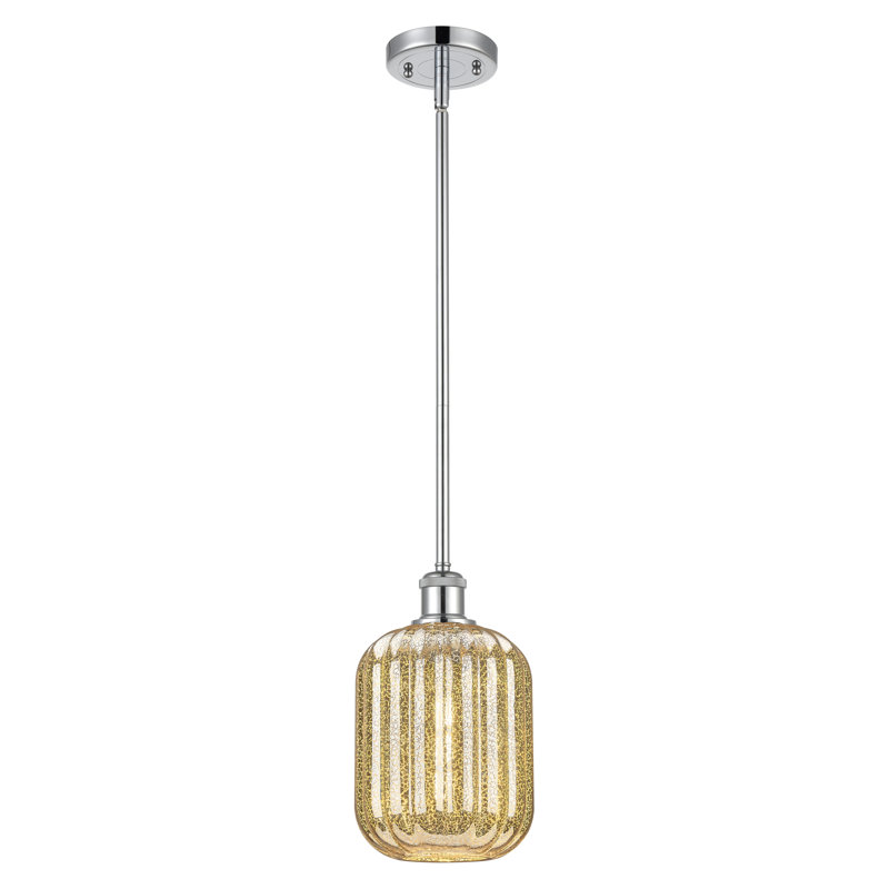 Mini-luminaire suspendu 1 lumière Ballston - Ameiya, Mercure, Chrome poli