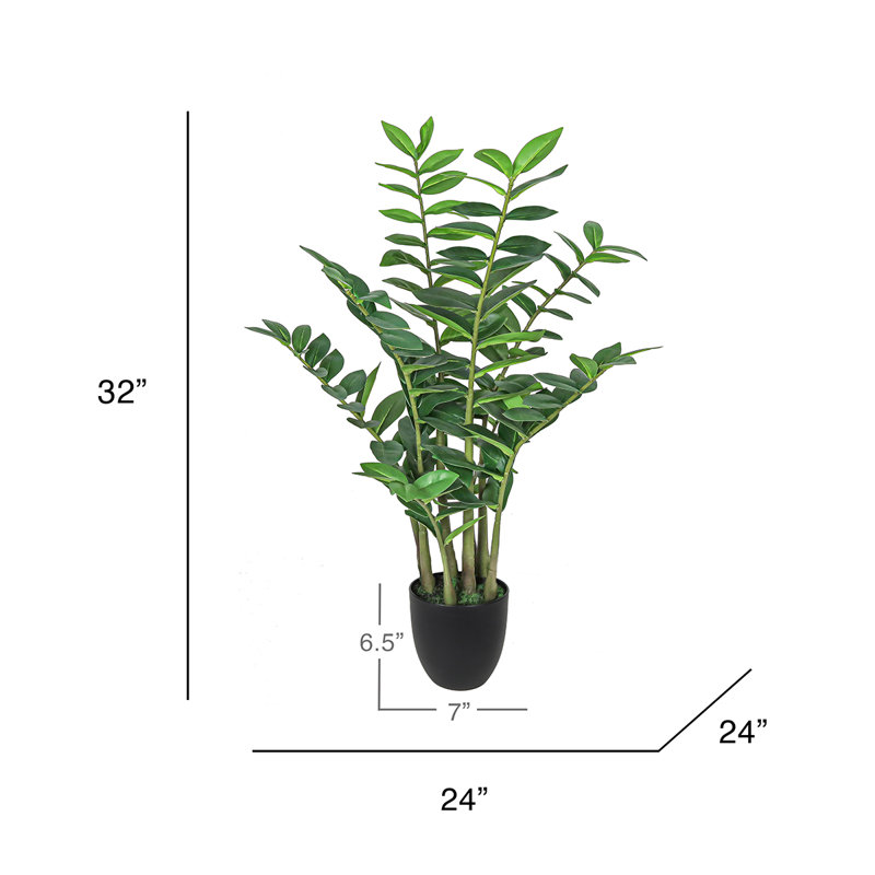 Zamiifolia ZZ artificiel en pot