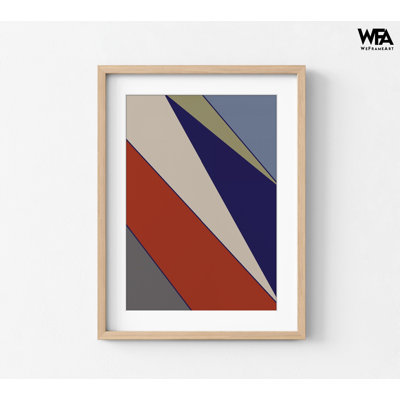 «Color Blocks 05» par Artographie Studio, art mural de bureau géométrique, cadeau pour décoration de chambre de mari, art mural simple couleur