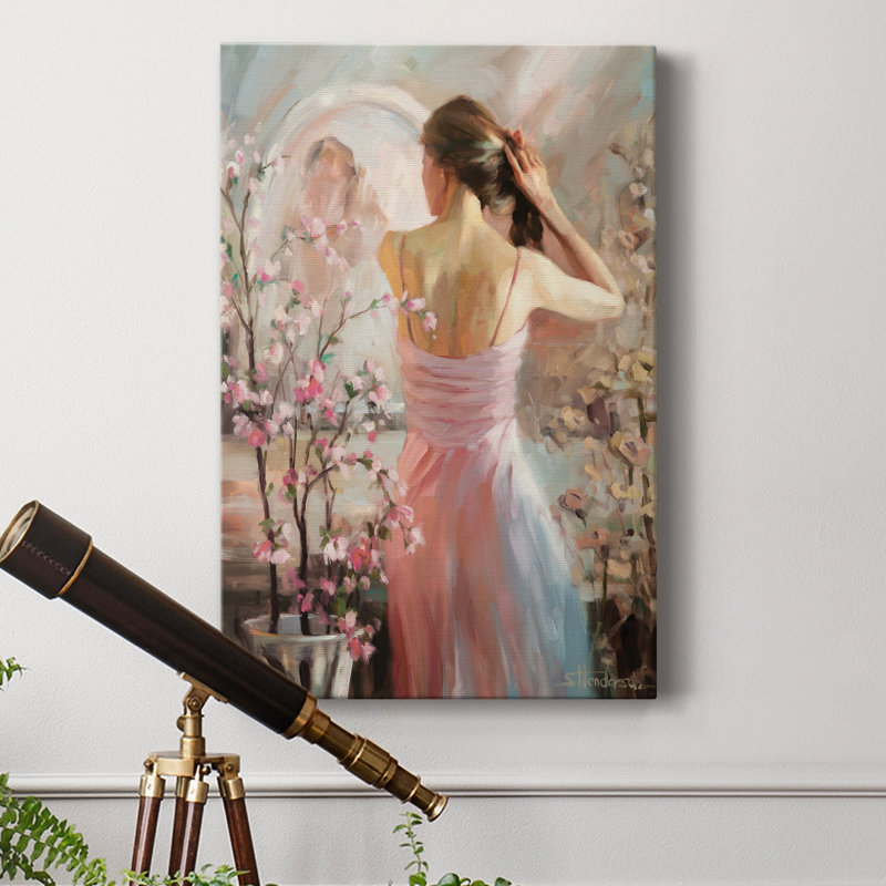 «Evening Ahead» - peinture sur toile tendue, H 27 po x l 18 po x P 1 po