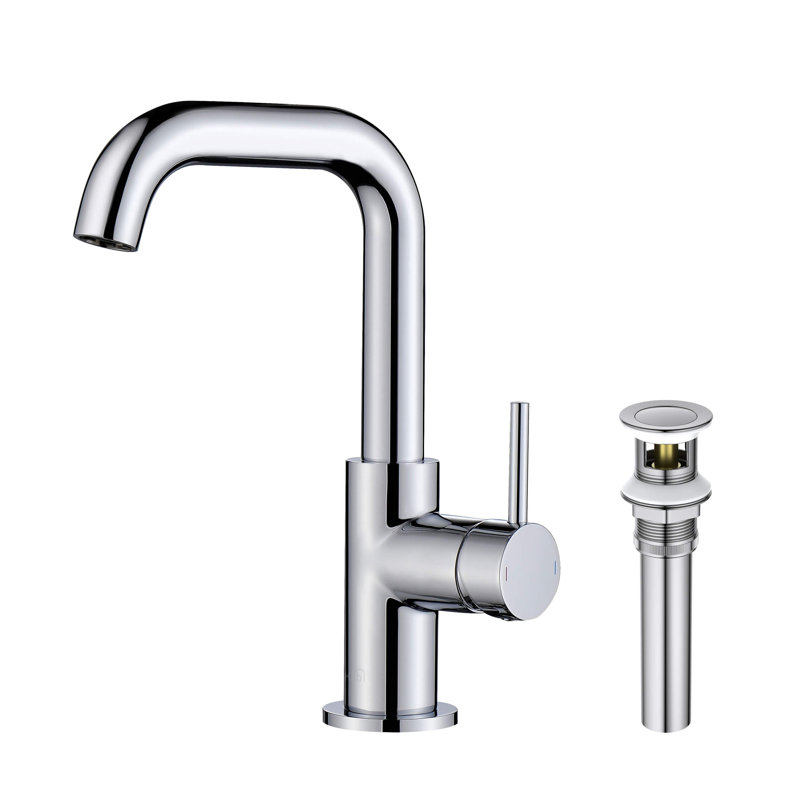Robinet pour salle de bain à poignée simple Macon, Chrome chrome