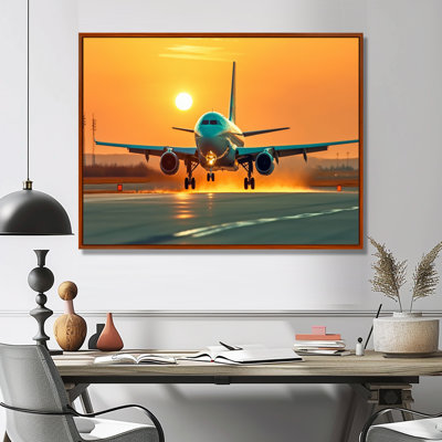 Coucher de soleil sur le tarmac I - reproduction sur toile