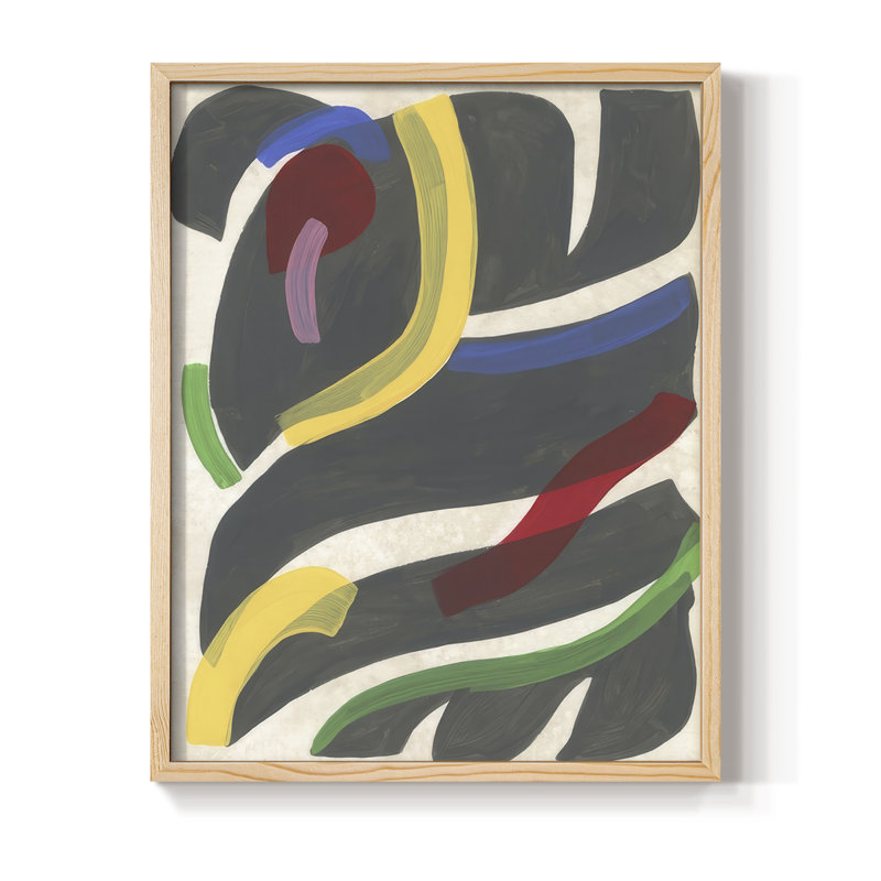 Reproduction encadrée Canasta III - bois massif, H 30 po x l 24 po, Naturel