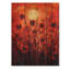 Red Sunset Wildflowers Glory II - décoration murale en bois Wildflowers - sur bois de pin naturel-405791406