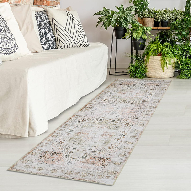Tapis Muratbek avec envers antidérapant, Tapis de couloir 2 pi x 8 pi