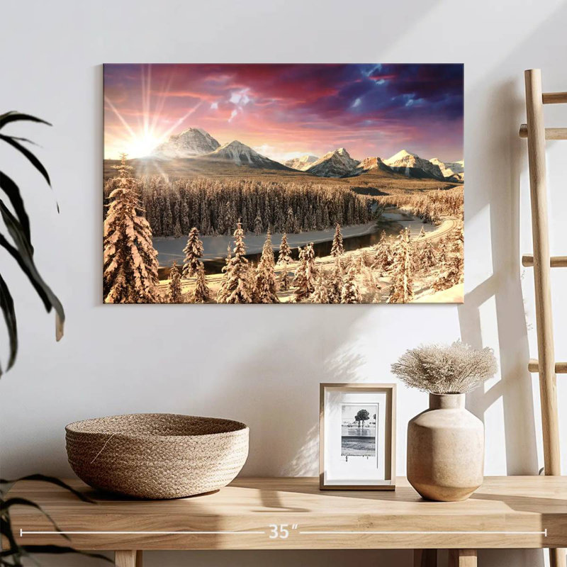 Alvord Alberta Rockies Winter Sun, H 16 po x l 24 po