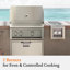 30" Buitl-In Grill, 2 Trellis Burners, Rotisserie-1522301276