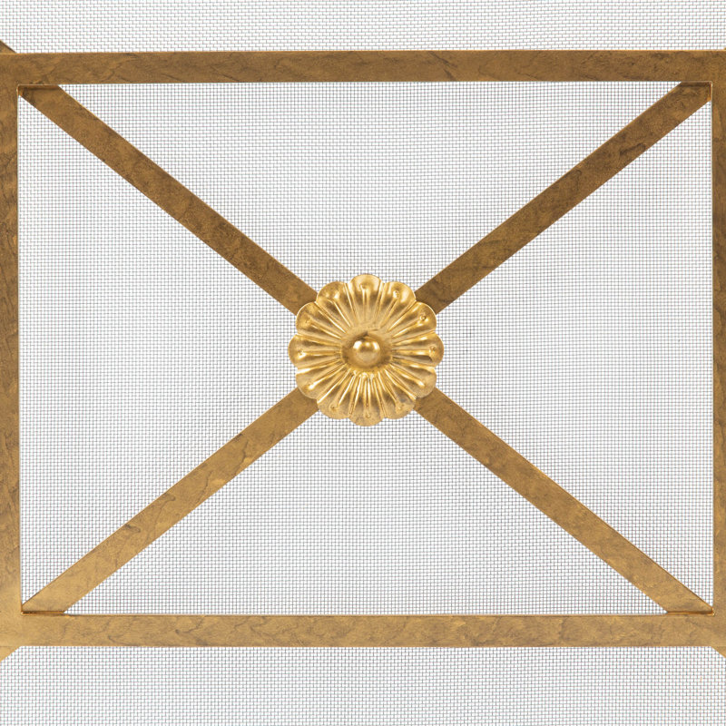 Royal Steel Fireplace Screen, Royal Gold